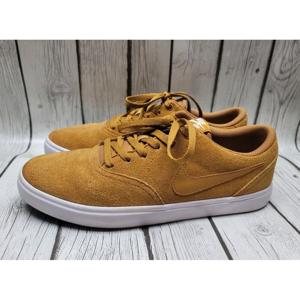Nike SB Check Solarsoft Men's 10.5 Wheat Brown Suede Shoes Skateboard Sneakers